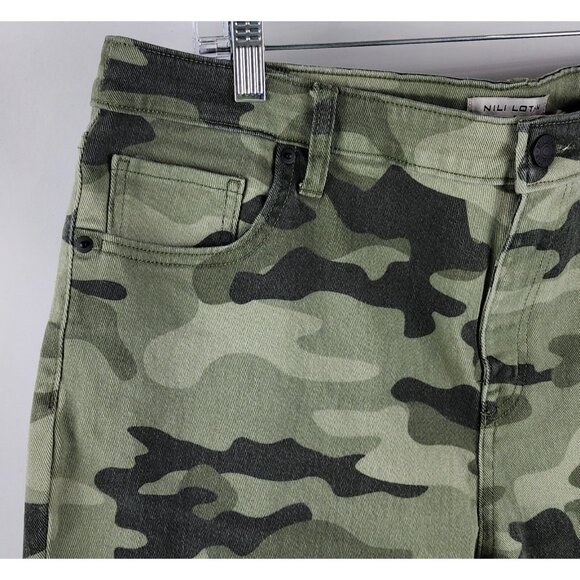 Nili Lotan Jeans Womens 16 Green Camo Ankle Denim (36x26) - Picture 3 of 9